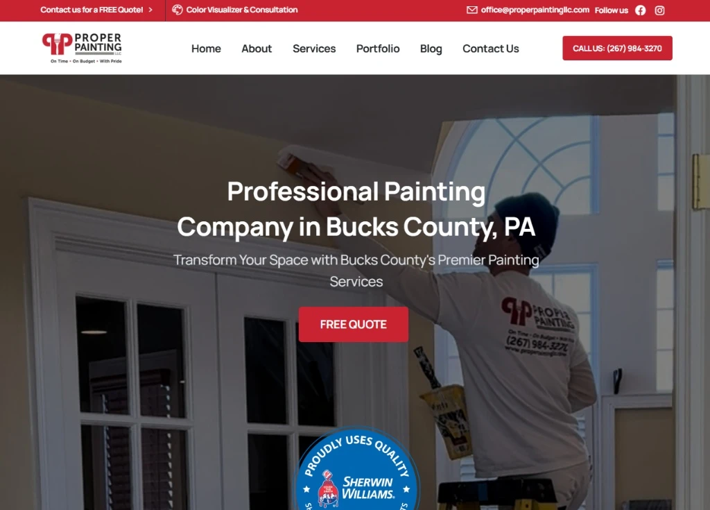 Proper Painting, the previous website