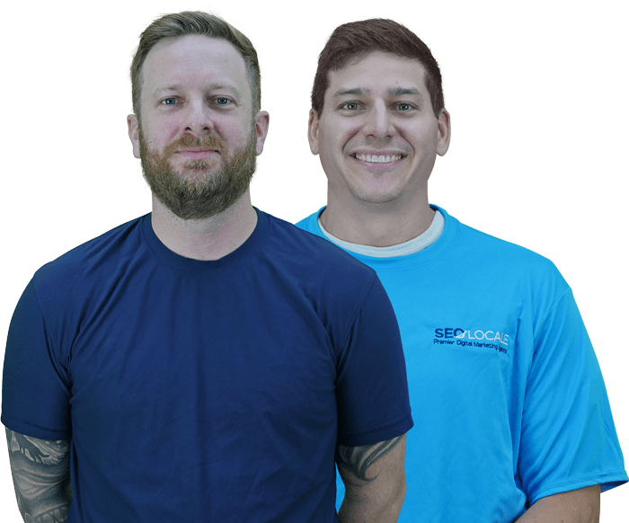 Nick Quirk and Marc Brookland, co-owners of SEO Locale