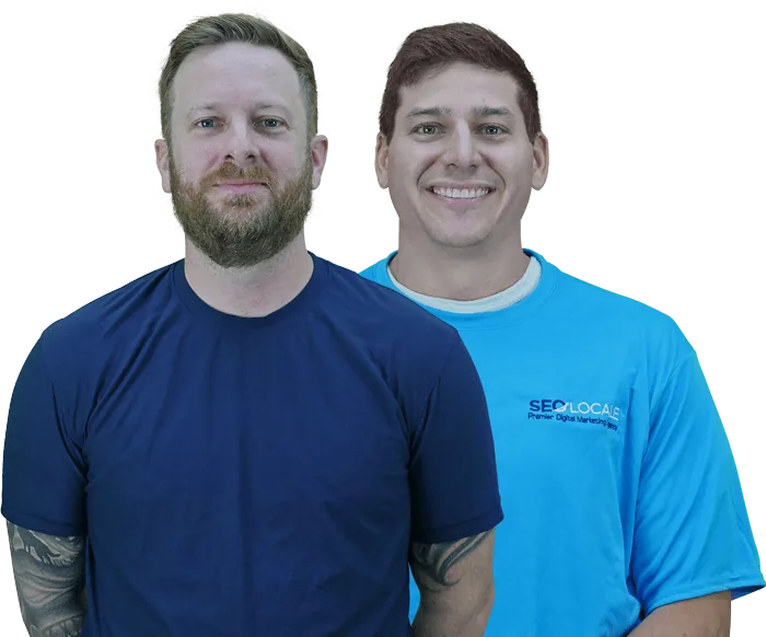 Nick Quirk and Marc Brookland, co-owners of SEO Locale