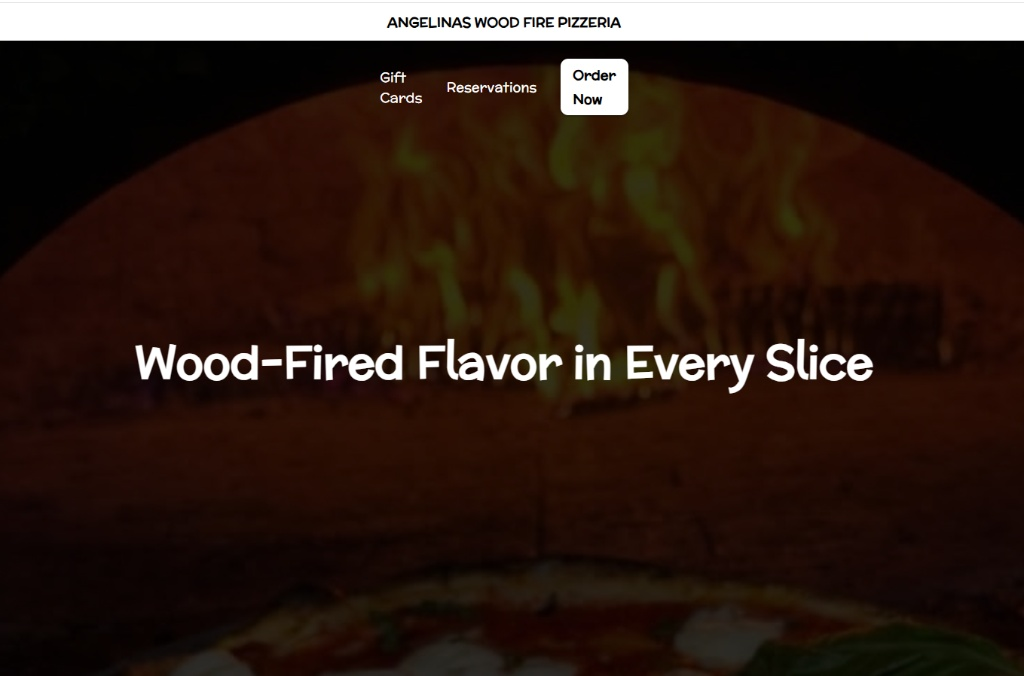 Angelina’s Pizzeria, the previous website