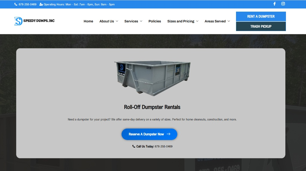 Speedy Dumps, the previous website